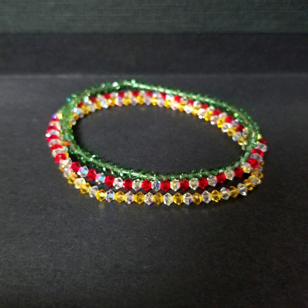 Swarovski mini Diamond Crystals Bracelet Set of 3